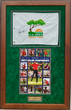 Load image into Gallery viewer, TIGER WOODS Signed “2008 US Open Champion” Pin Flag Display
