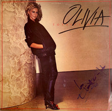 Load image into Gallery viewer, OLIVIA NEWTON-JOHN Signed “Totally Hot” Album LP &amp; Photo Collage Display
