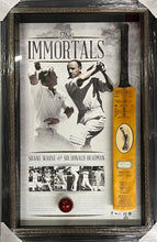 Load image into Gallery viewer, DON BRADMAN &amp; SHANE WARNE “The Immortals” Signed Cricket Bat &amp; Ball Display
