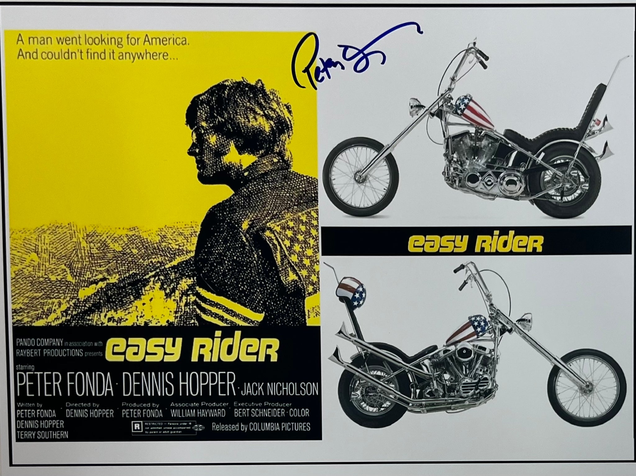 Easy Rider Cast Signed Photo & Poster Display, Framed – Superstars ...