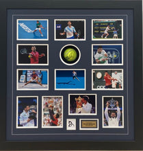 Load image into Gallery viewer, NOVAK DJOKOVIC Signed Tennis Ball &amp; Photo Collage Display
