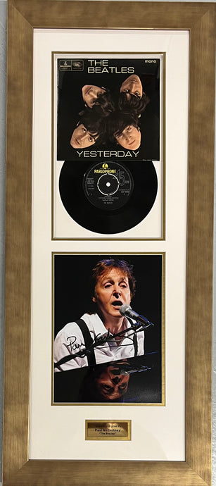 Paul McCartney signed photo with 