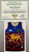 Load image into Gallery viewer, BRISBANE LIONS “2025 Premiers” Squad Signed Jumper &amp; Photos/Medals Collage Display

