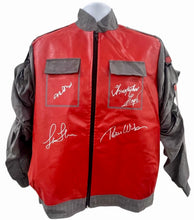 Load image into Gallery viewer, BACK TO THE FUTURE II - MICHAEL J FOX, CHRISTOPHER LLOYD, TOM WILSON &amp; LEA THOMPSON Signed Jacket
