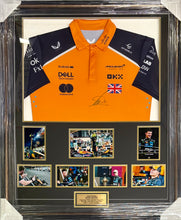 Load image into Gallery viewer, LANDO NORRIS Signed McLaren F1 Team Shirt Display
