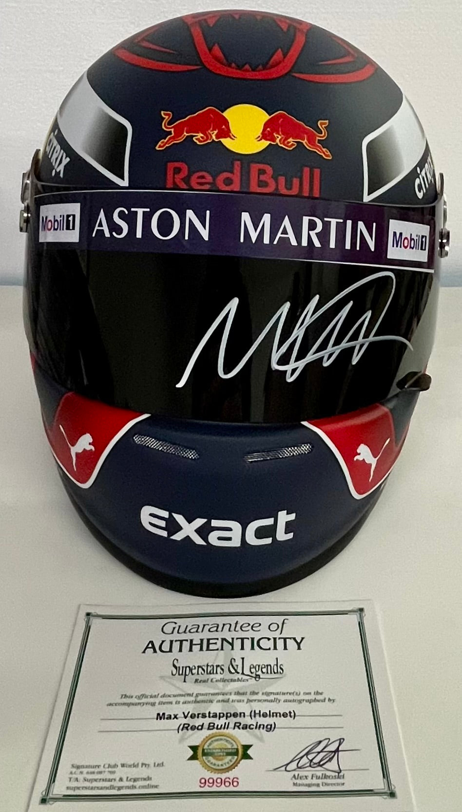 MAX VERSTAPPEN Signed F1 Helmet