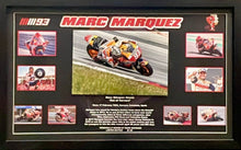 Load image into Gallery viewer, MARC MARQUEZ Signed 8”x12” Photo Montage Display
