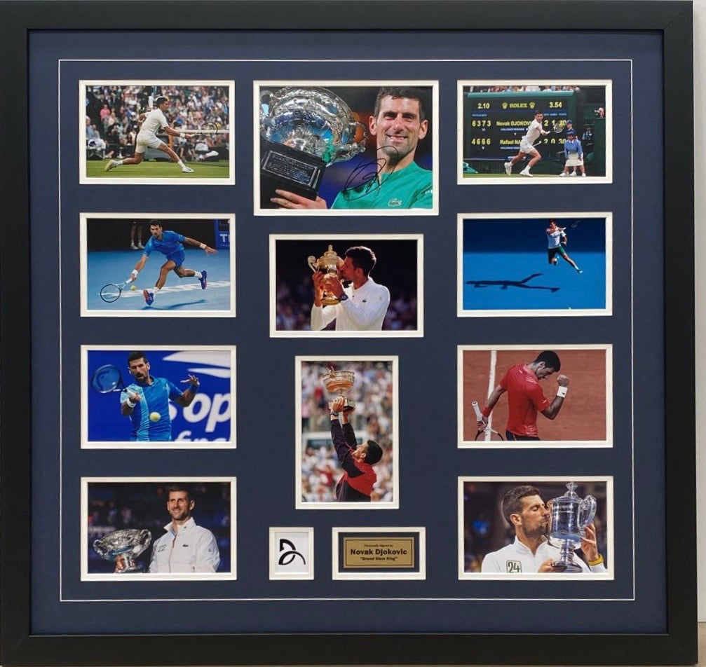 NOVAK DJOKOVIC Signed Photo Collage Display1