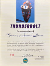 Load image into Gallery viewer, MICK DOOHAN Signed &quot;Thunderbolt&quot; Print Display
