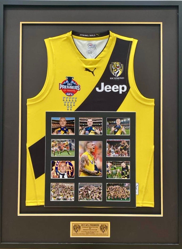 DUSTIN MARTIN Signed Photo Collage on Jumper Display