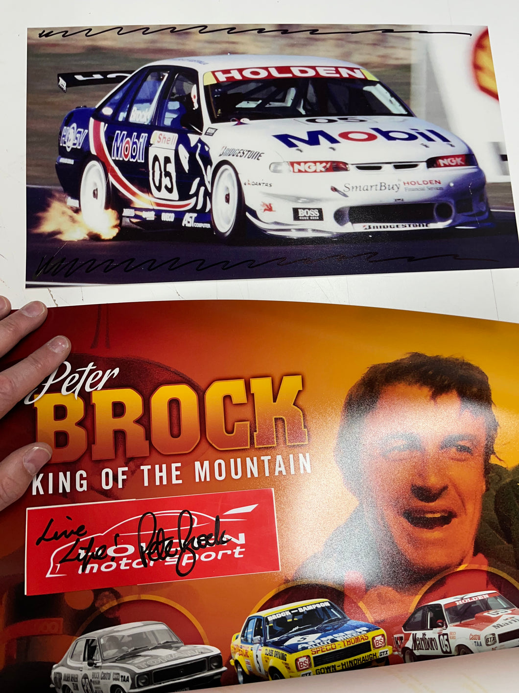 PETER BROCK Signed “King Of The Mountain” Print & Photo Display1