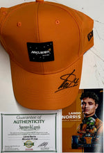 Load image into Gallery viewer, 3 ITEMS - LANDO NORRIS Signed F1 Shirt &amp; Cap &amp; LANDO NORRIS&amp;OSCAR PIASTRI Signed McLaren Team F1 Shirt

