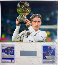 Load image into Gallery viewer, LUKA MODRIC Signed Real Madrid Photo &amp; Cards Collage Display

