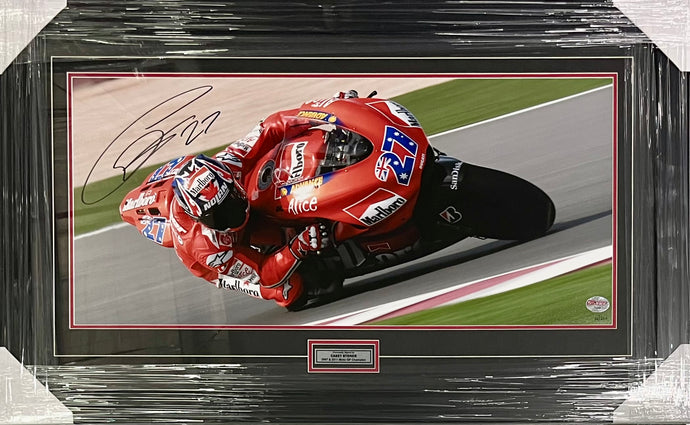 Casey Stoner signed Ducati photo display, limited edition