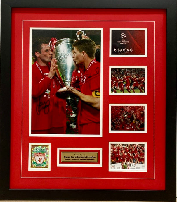 Gerrard and Carragher signed Liverpool photo