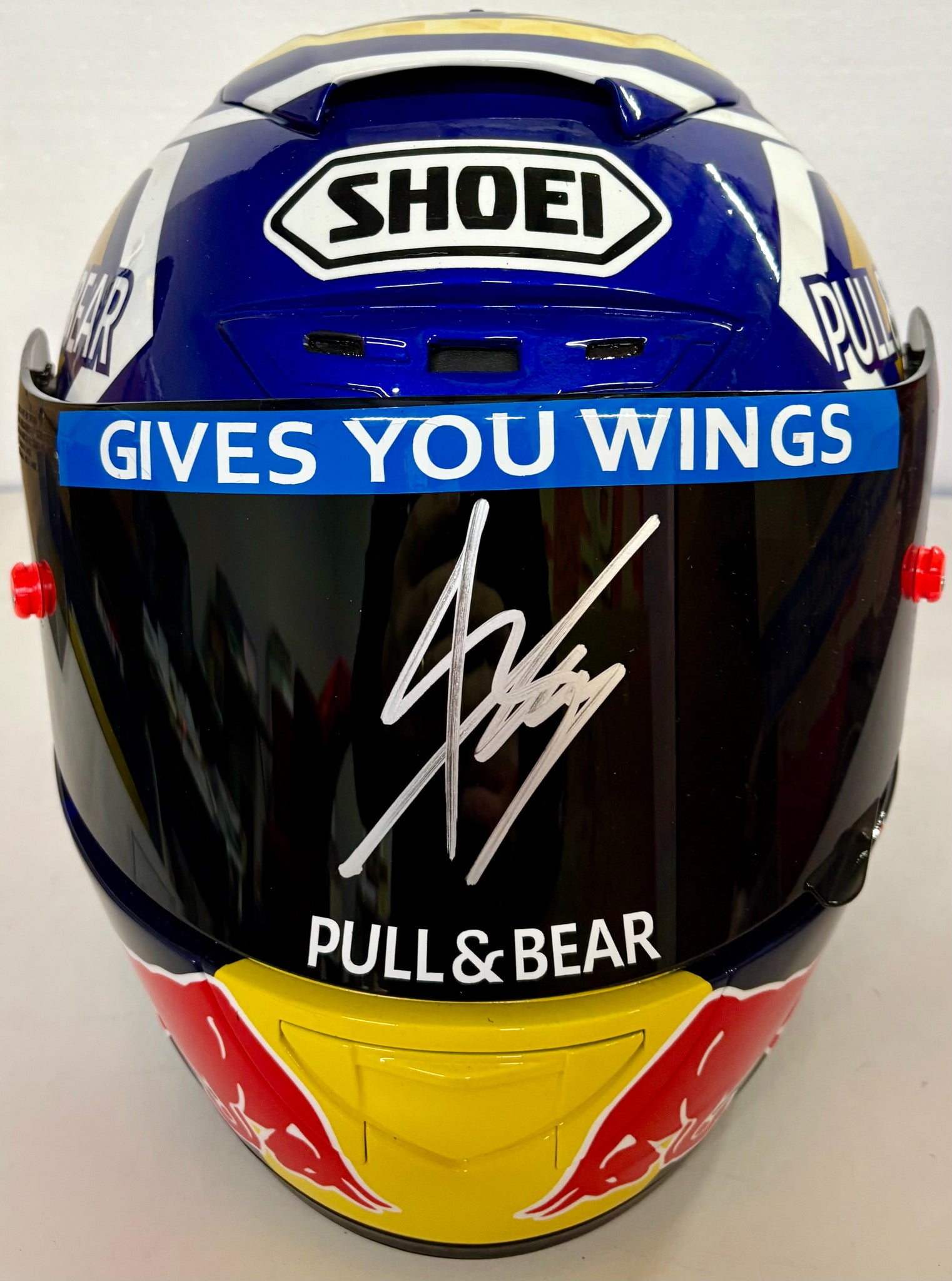 red bull shoei helmet Marc Marquez Signed Red Bull MotoGP Helmet
