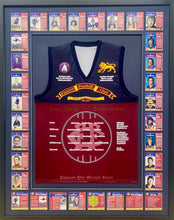 Load image into Gallery viewer, KEVIN MURRAY &amp; GARRY WILSON Signed Fitzroy &quot;Team of the Century&quot; Jumper Display
