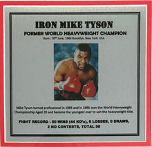 Load image into Gallery viewer, MIKE TYSON Signed 8”x12” Photo Collage Display
