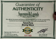 Load image into Gallery viewer, TYSON FURY Signed Boxing Glove &amp; Photo Collage Display

