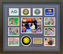 Load image into Gallery viewer, CARLOS ALCARAZ Signed &amp; Tournament Used Tennis Ball &amp; Photo Collage Display
