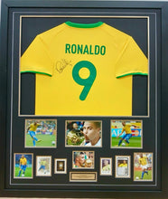 Load image into Gallery viewer, RONALDO Signed Brazil Jersey Display
