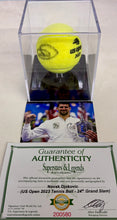 Load image into Gallery viewer, NOVAK DJOKOVIC Signed 2023 US Open Tennis Ball Display
