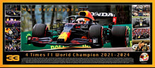 Load image into Gallery viewer, MAX VERSTAPPEN Signed F1 Red Bull Racing Shirt &amp; Photo Collage Display
