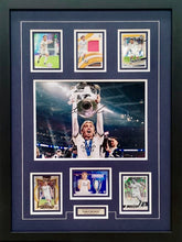 Load image into Gallery viewer, LUKA MODRIC Signed Real Madrid Photo &amp; Swatch Card Collage Display
