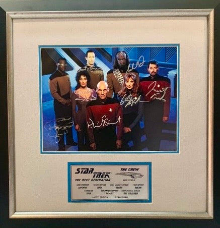 STAR TREK - Next Generation Crew Signed Photo Display