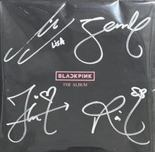 Load image into Gallery viewer, BLACKPINK - LISA, JENNIE, JISOO &amp; ROSE Signed CD &amp; Photo Collage Display
