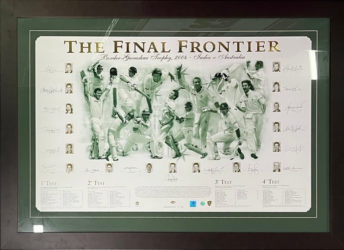 The Final Frontier 2004 Border-Gavaskar Trophy signed print