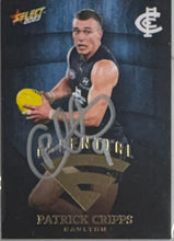 Load image into Gallery viewer, PATRICK CRIPPS Signed Football Card &amp; Photo Collage Display

