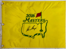 Load image into Gallery viewer, TIGER WOODS, JACK NICKLAUS, ARNOLD PLAYER &amp; GARY PLAYER Signed Glove/Scorecard/Ball/Flag Collage Display

