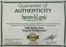 Load image into Gallery viewer, PETER BROCK Signed Cap &amp; Print Display
