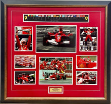 Load image into Gallery viewer, MICHAEL SCHUMACHER Signed Scuderia Ferrari Photo Collage Display
