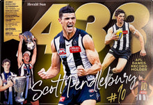 Load image into Gallery viewer, SCOTT PENDLEBURY “SP433” Signed Football Record &amp; Photo Collage Display
