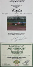 Load image into Gallery viewer, MICHAEL SCHUMACHER Signed Photo &amp; Scuderia Ferrari Shirt/Print Display
