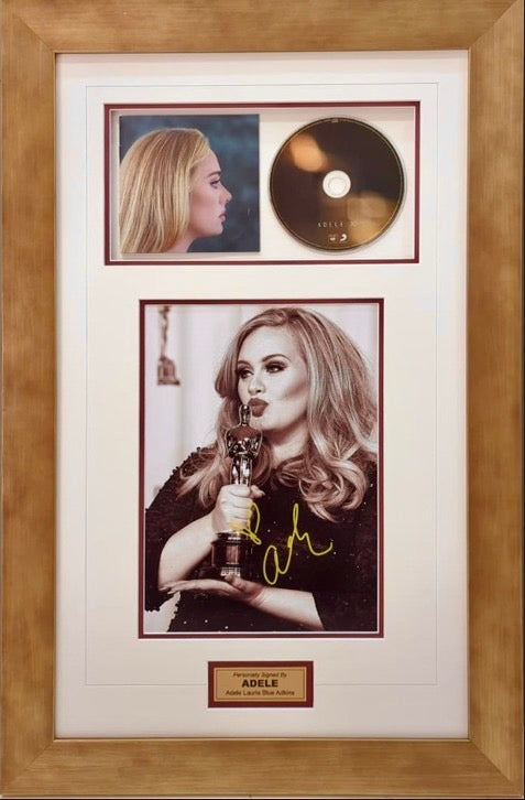 ADELE Signed Photo & CD Display