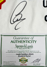 Load image into Gallery viewer, LEWIS HAMILTON Signed F1 Scuderia Ferrari Shirt1
