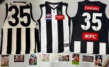 Load image into Gallery viewer, NICK, JOSH &amp; PETER DAICOS Signed Collingwood Jumpers Display

