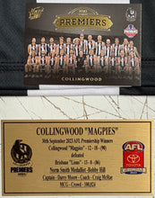 Load image into Gallery viewer, NICK DAICOS &amp; BOBBY HILL “2023 Premiers” Signed Jumper &amp; Cards Display
