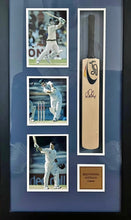 Load image into Gallery viewer, RICKY PONTING Signed Cricket Mini Bat &amp; Photo Collage Display
