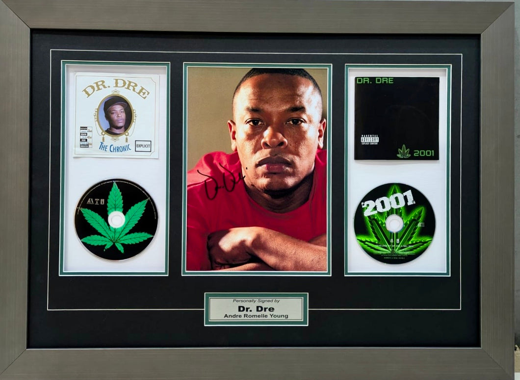 DR. DRE Signed Photo & CDs Display