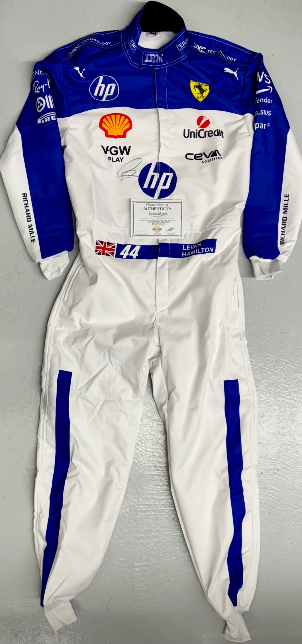 LEWIS HAMILTON Signed Scuderia Ferrari F1 Race Suit