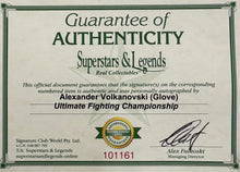 Load image into Gallery viewer, ALEX VOLKANOVSKI Signed UFC Glove Display
