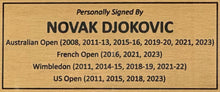 Load image into Gallery viewer, NOVAK DJOKOVIC Signed Tennis Racquet &amp; Photos/Balls Collage Display
