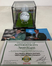 Load image into Gallery viewer, RORY McILROY “Masters Champion” Signed Masters Golf Ball in Display Box
