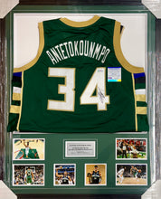 Load image into Gallery viewer, GIANNIS ANTETOKOUNMPO “Milwaukee Bucks” Signed Jersey Display1
