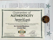 Load image into Gallery viewer, Don Bradman Signed Cricket Bat Display2
