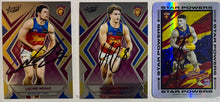 Load image into Gallery viewer, LACHIE NEALE, WILL ASHCROFT &amp; DAYNE ZORKO  “2024 Premiers” Signed Cards &amp; Photo Collage Display
